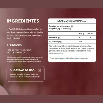 NAC-600 N-Acetil Cisteina 60 Cápsulas Pura Vida