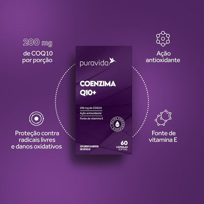 Coenzima Q10+ 200mg 60 Cápsulas Pura Vida