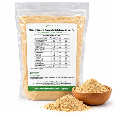 Maca Peruana Amarela Gelatinizada em Pó
