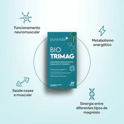Bio Trimag (Magnesio Bisglicinato, Dimalato E Taurato) Pura Vida