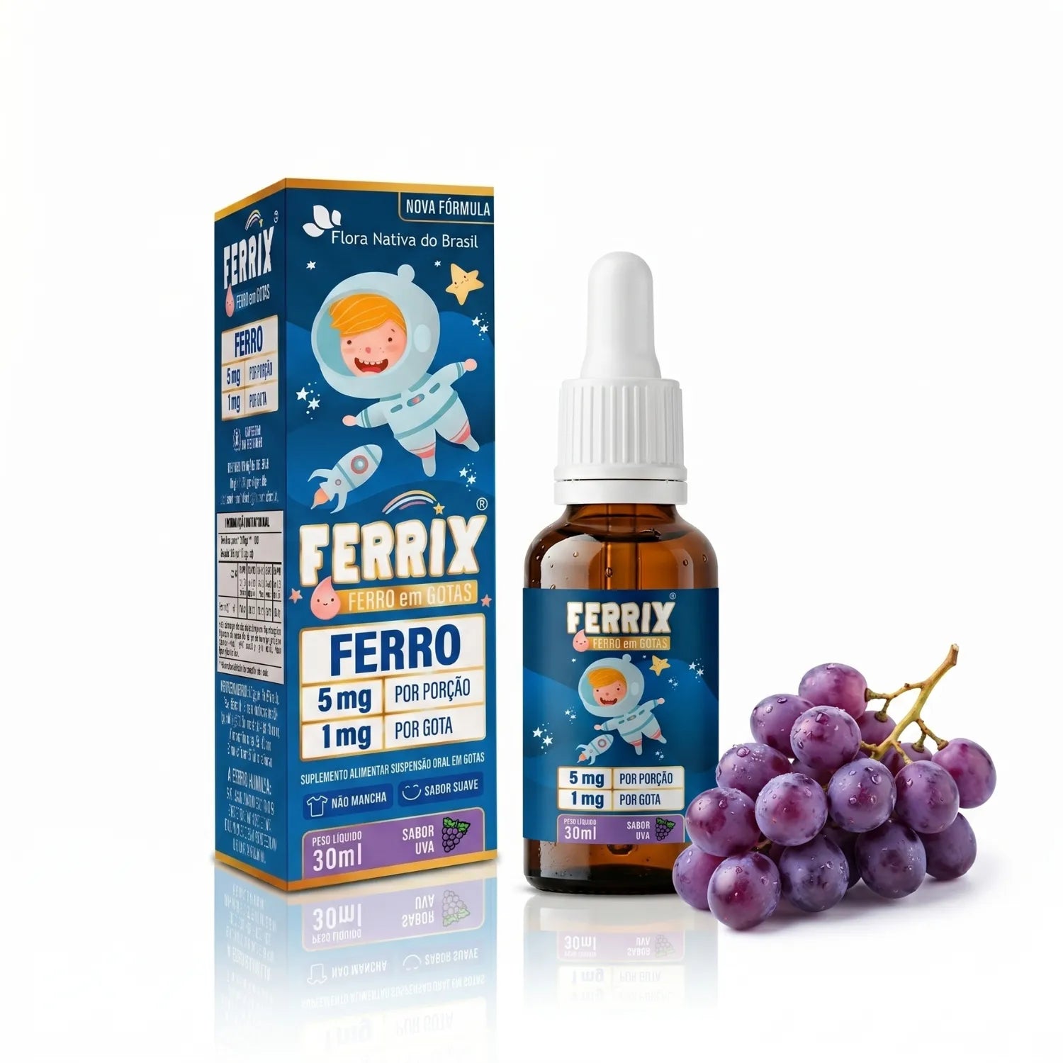 Ferrix Ferro Infantil 30ml – Sabor uva Flora Nativa
