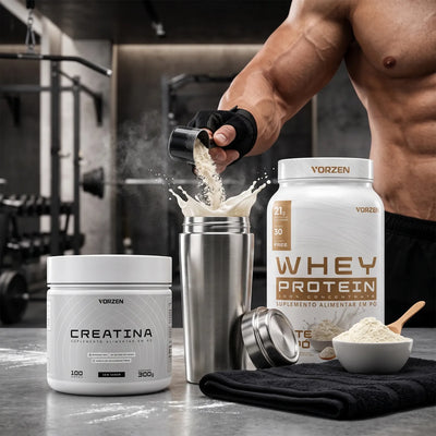 Combo Ganho de Massa | Whey Protein 900g + Creatina 300g